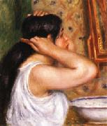 The Toilette Woman Combing Her Hair renoir